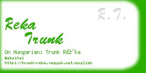 reka trunk business card